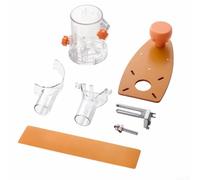 Recortadora de enrutador con cubierta antipolvo para carpintería, alta potencia de 680 W para ranurado preciso y corte circular (5 piezas)