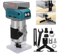 Recortadora de madera inalámbrica compatible con batería Makita de 18 V, motor sin escobillas de 800 W, enrutador de palma de mano de 30000 RPM para carpintería, palmming (sin batería)