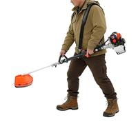 Recortadora de setos de 2 tiempos, 25,4 cc de largo alcance, cortador de cepillo de 0,75 kW, refrigeración por aire del motor para bordes de césped y limpieza de malas hierbas en jardines y parques