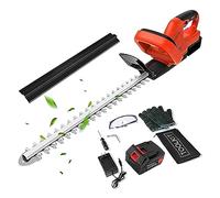 Recortadora de setos inalámbrica 22 Pulgadas 21V 500W Recortadora de setos con Cuchilla de Doble acción 3 / 5quot; Capacidad de Corte eléctrico for Bush Lawn Garden