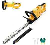 Recortadora de setos inalámbrica compatible con batería DEWALT de 20 V máx | Cortasetos eléctricos con hoja de doble acción de 20 pulgadas, lubricación automática, espacio de hoja de 2/3 pulgadas