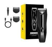 Recortadora de vello corporal e inguinal para hombres, recortadora de vello púbico, eléctrica, impermeable, inalámbrica, recargable, afeitadora corporal ergonómica para hombres