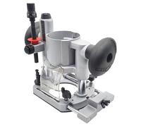 Recortadora eléctrica de 6 velocidades, 1900W, 220V, fresadora de carpintería, grabado manual, enrutador de borde de madera, enrutador de inmersión compacto (Color : Silver)