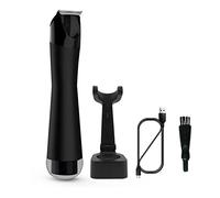 Recortadora eléctrica íntima para hombres, huevos húmedos/secos y testículo para peluquería corporal con LED L