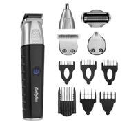 BaByliss Recortadora Multifunción Lithium Power 11 en 1 - Kit de Cuidado Masculino Inalámbrico, Afeitadora, Barbero, Naricero/orejero, Resistente al Agua, Regalo para hombres, Negro/Gris, MT812E