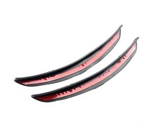 Recorte de arco de rueda de fibra de carbono para guardabarros y cejas, tira de labios para protección exterior del coche, accesorios de moldeo de goma antiarañazos, parte delantera, trasera