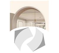 Recorte y moldura de arco pintable, no se necesitan clavos para diseños de arco lisos, juego de 2