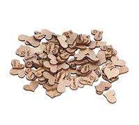 Recortes de corazones de madera, 200 piezas, artesanías de madera en forma de corazón duraderas, ecológicas, no tóxicas y de primera calidad para regalos de bricolaje, clases de