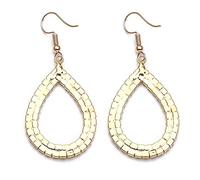 Recortes de mujer minimalistas llenos de pendientes con gotas de piedra, dorados, portátiles y útiles, Handy And Professional
