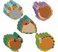 Recortes de pavo de Acción de Gracias, decoración versátil para aula, recortes creativos de pavo para tablón de anuncios, aula, escuela, tema de otoño, fiesta de Acción de Gracias, 5.9 x 5.9 pulgadas