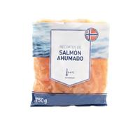 Recortes de Salmón Ahumado 750g - Salmón Noruego con Ahumado Tradicional - Sin Conservantes - Formato Ahorro - Ideal para Hostelería y Cocina Gourmet - NEXU