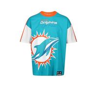 Recovered Miami Dolphins Corte y Confección Camiseta Navy Oversized