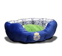 RECREATIVO DE HUELVA CF - Cama para Mascotas, Perros, Gatos, Conejos, Talla L, Variedad de Tamaños Disponibles, Forma de Estadio, Cojín Independiente, Producto Oficial (CyP Brands)