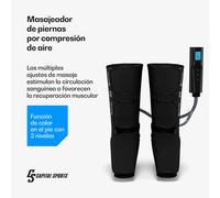 ReCrest masajeador para piernas | 3 cámaras de presión | 5 modos de masaje | Mando a distancia | desconexión automática Capital Sports
