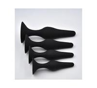 Rectal Dilator Training Set for Men And Women - Pelvic Floor Therapy Tools - Medical Grade Silicone, 4 Pack, Sizes 1-4 Black