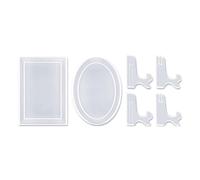 Rectangle Photo Frame Mould Oval Epoxy Resin Mould Picture Frame Silicone Mould Resin Casting Mould for DIY Crafts Decor