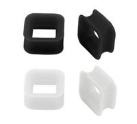 Rectangle Silicone Ear Tunnel Plugs Gauges Expanders Black White Hollow Square Flexible Soft Tunnels Kit Stretcher Earrings Fashion Lobe Piercing Body Set Gifts Bff Birthday 2Pairs Set