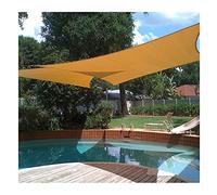 Rectangle Sun Shade Sail 3x5m Water Resistant Sunblock Shade Cloth Garden Sunscreen Awning Canopy UV Block with Rope for Patio Outdoor Balcony Gazebo Pergola - Sand