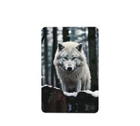 Rectangle WZYWHJ - Ambientador de coche con diseño de lobo solitario, 6 piezas