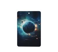 Rectangle WZYWHJ - Juego de 6 fragancias para coche, diseño de planeta azul profundo, tarjeta de fragancia para colgar