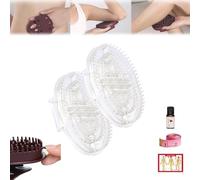 Rectangular Beauty Salon Professional Custom Meridian Brush, Meridian Brush Massage Body Brush, Whole Body Relaxation and Essential Oil Massage Comb (Transparent)