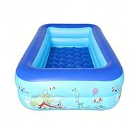 Rectangular Blow Up Pool - 140x90x45cm, Inflatable Pool Thickened PVC Large | Kids Paddling Pools for Backyard Indoor Outdoor Garden Lawn Summer Water Party Family Swimming Pools Adults Children