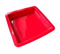 Rectangular Cuadrado Grandes Tartas Tarta Silicona Forma 24,5 x 24,5 cm Happy Birthday Chocolate - Molde Cubitos de Hielo Molde para Bombones Forma Cup Cake Galletas Manualidades Hornear