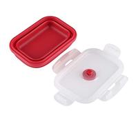 Rectangular de 350 Ml, Contenedor de Comida para Microondas, Ligero y Portátil, Ideal para Acampar, Hacer Senderismo, Picnics, 3,5 Oz, Verde (rojo)
