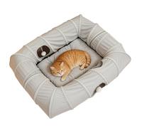 rectangular de cueva para gatitos, cama natural para gatos con de 4 maneras, diseño que ahorra espacio, para sala de estar, interior, dormitorio, balcón, apartamento, hogar, temporada