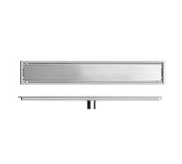 Rectangular Floor Drain, 10 x 40cm Shower Drain Cover Water Barrier Function Avoid Clogging Stainless Steel Shower Linear Drain Hair Catcher for Kitchen Hotel