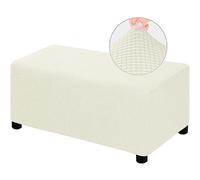 Rectangular Funda Otomana Terciopelo Elastico Funda De Puff Sofa Funda Reposapies, Funda para Taburete Protector De Puff Retirable Lavable, para Sala (Color : A3, Size : 83-101cm)