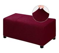 Rectangular Funda Otomana Terciopelo Elastico Funda De Puff Sofa Funda Reposapies, Funda para Taburete Protector De Puff Retirable Lavable, para Sala (Color : A6, Size : 50-76cm)