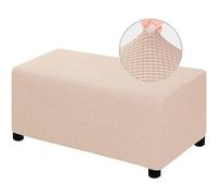 Acdler Rectangular Funda Otomana Terciopelo Elastico Funda De Puff Sofa Funda Reposapies, Funda para Taburete Protector De Puff Retirable Lavable, para Sala (Color : A14, Size : 50-76cm)