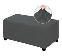 Rectangular Funda Otomana Terciopelo Elastico Funda De Puff Sofa Funda Reposapies, Funda para Taburete Protector De Puff Retirable Lavable, para Sala (Color : A2, Size : 83-101cm)
