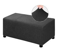 Rectangular Funda Otomana Terciopelo Elastico Funda De Puff Sofa Funda Reposapies, Funda para Taburete Protector De Puff Retirable Lavable, para Sala (Color : A4, Size : 101-127cm)