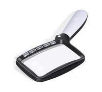 Rectangular Magnifying Glass with Light Magnifier Large Foldable Handheld 5 LED, 2 Dimming Modes, 2X Magnifying Reading for Seniors Low Vision Books P