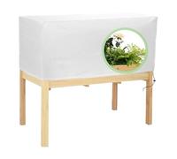 rectangular para plantas, manta esmerilada reutilizable, protectora de invierno con de cordón, red de jardín transpirable para plantas al aire libre, arbustos, flores, camas de