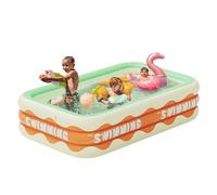 Rectangular - Piscina infantil de suelo - Piscina infantil - 130/150/180/210/305 cm - Para 2 años + - Diseño de 3 capas, piscina familiar para jardín, exterior, Easy Set