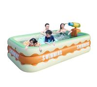 Rectangular - Piscina infantil de suelo - Piscina infantil - 130/150/180/210/305 cm - Para 2 años + - Diseño de 3 capas, piscina familiar para jardín, exterior, Easy Set