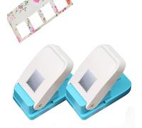 Rectangular Postage Stamp Punch, stamp paper punch, Lever Action Craft Punch, for Paper Crafting Scrapbooking DIY Card Making Arts Crafts Supplies (2PCS)