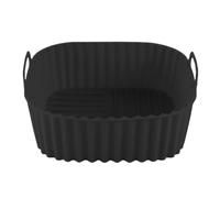 Rectangular Tray - Silicone Air Fryer | Liner 1 Cm Square Basket Insert | Dishwasher Safe Crisper Pan | Reusable Foldable Baking | Space Saving Accessory Dishwasher Safety | Inside Outside Home