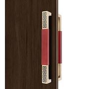 Rectángulo de manija de la puerta de madera de acero inoxidable, manija de empuje de empuje combinado para la puerta delantera/granero/pública, el rústico en negrita de la barra de barras de agarre,