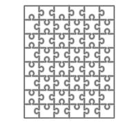 Rectángulo Puzzle Metal Corte Dies Stencil DIY Scrapbooking Álbum Tarjeta de Papel Plantilla Molde Relieve Decoración Scrapbooking Troqueles Troqueles