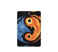 Rectángulo WZYWHJ Fire Water Tai Chi impresiones fragancia coche 6 piezas colgante tarjeta fragancia ambientador coche