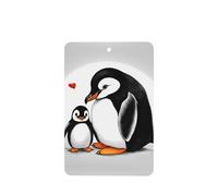 Rectángulo WZYWHJ I Love Penguins - Juego de 6 fragancias para coche, tarjeta de fragancia para colgar, ambientador de coche
