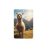 Rectángulo WZYWHJ Llama Prints - Juego de 6 fragancias para coche, tarjeta de fragancia colgante, ambientador para coche