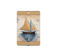 Rectángulo WZYWHJ Sailboat Map Prints - Juego de 6 fragancias para colgar en el coche, ambientador para coche