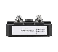 Rectificador Corriente, Akozon Módulo de Rectificador Rectificador De Fase Simple Puente De Diodo Rectificador 4 Terminales MDQ150A/1600V, Puente de Rectificador Monofásico