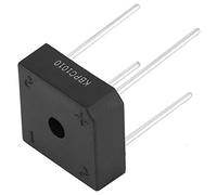 Rectificador de Puente KBPC-1010, Rectificador de Puente de Onda Completa 10a 1000V Varios Estilos Cuerpo Pequeño de Larga Duración para Electrodomésticos(Vender 5)