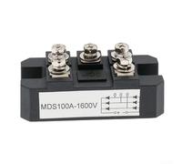 Rectificador de puente MDS100A 1600V 3 Fase 5 Terminal Módulo de diodo de onda completa Recinto de aluminio para PWM Inverter y DC Power Applications